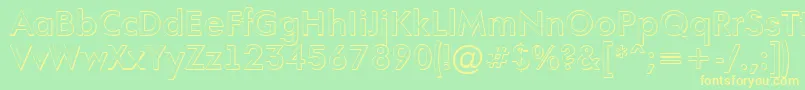 AFuturaortoshBold Font – Yellow Fonts on Green Background