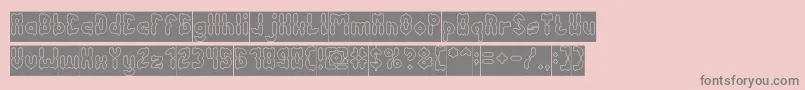 AntiqueRetroHollowInverse Font – Gray Fonts on Pink Background