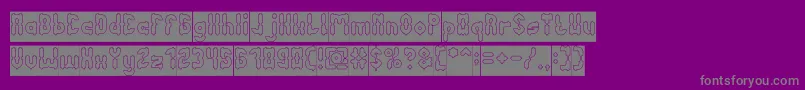 fuente AntiqueRetroHollowInverse – Fuentes Grises Sobre Fondo Morado