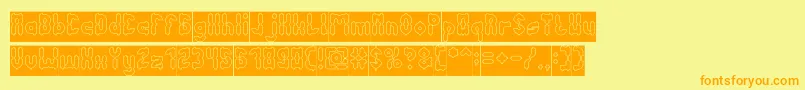 More about AntiqueRetroHollowInverse Font AntiqueRetroHollowInverse Font – Orange Fonts on Yellow Background