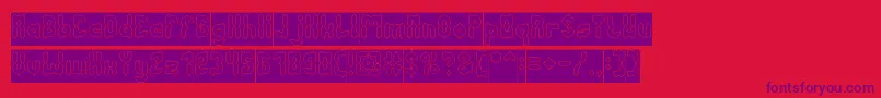 AntiqueRetroHollowInverse Font – Purple Fonts on Red Background