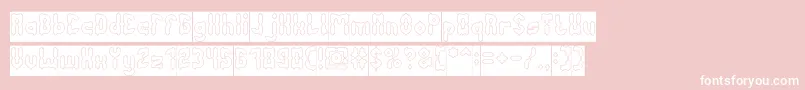 AntiqueRetroHollowInverse Font – White Fonts on Pink Background