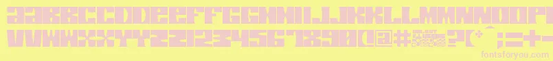 Velvetillusions Font – Pink Fonts on Yellow Background