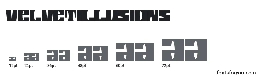 Velvetillusions Font Sizes