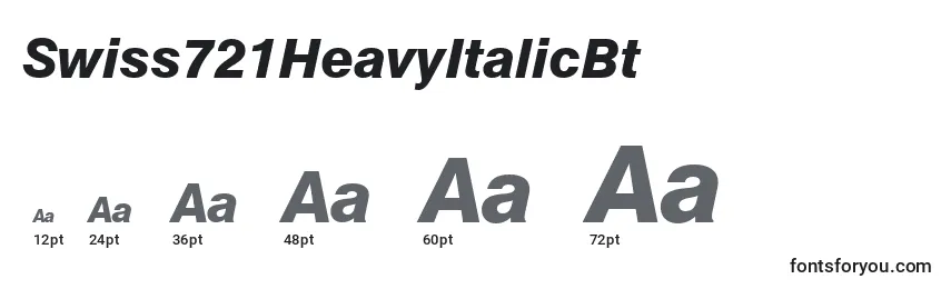 Swiss721HeavyItalicBt Font Sizes