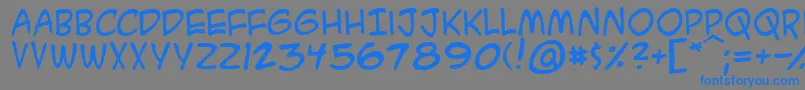 A.C.M.E.SecretAgent Font – Blue Fonts on Gray Background