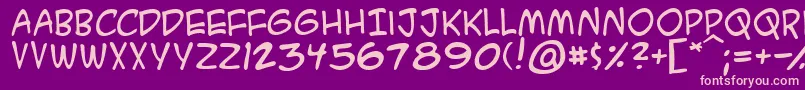 A.C.M.E.SecretAgent Font – Pink Fonts on Purple Background