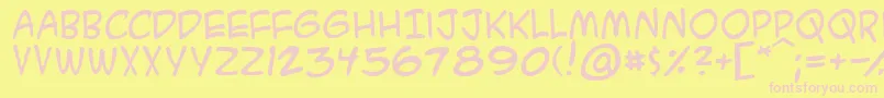 A.C.M.E.SecretAgent Font – Pink Fonts on Yellow Background