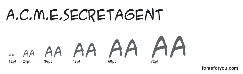 Размеры шрифта A.C.M.E.SecretAgent