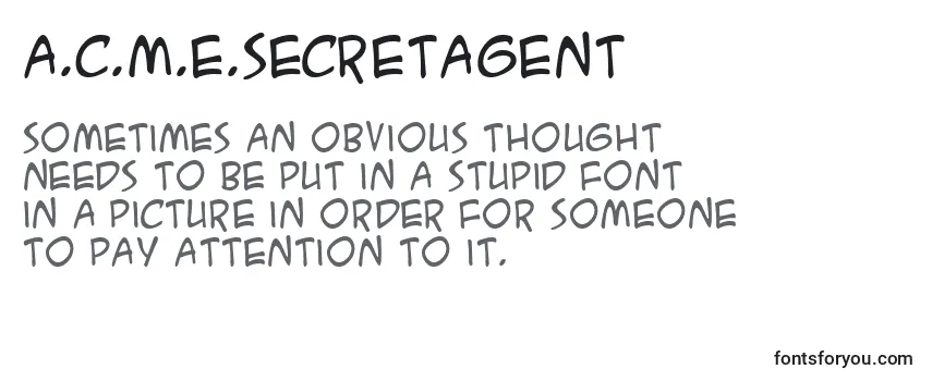 A.C.M.E.SecretAgent Font