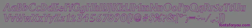 AdelonoutlineBolditalic Font – Purple Fonts on Gray Background