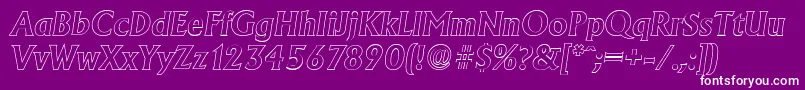 AdelonoutlineBolditalic Font – White Fonts on Purple Background
