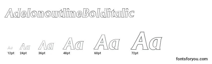 AdelonoutlineBolditalic Font Sizes