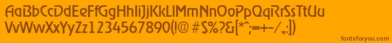 RagtimeRegular Font – Brown Fonts on Orange Background