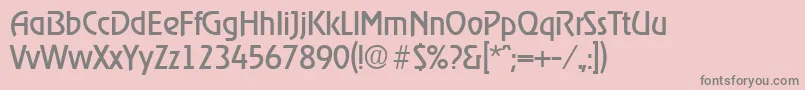 RagtimeRegular-Schriftart – Graue Schriften auf rosa Hintergrund