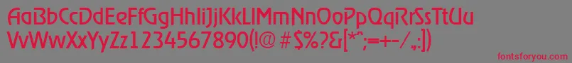 RagtimeRegular Font – Red Fonts on Gray Background
