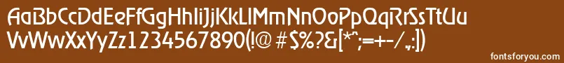 Weitere Informationen zur RagtimeRegular-Schriftart RagtimeRegular-Schriftart – Weiße Schriften auf braunem Hintergrund