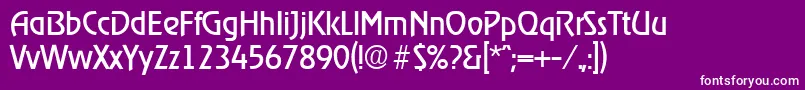 RagtimeRegular Font – White Fonts on Purple Background