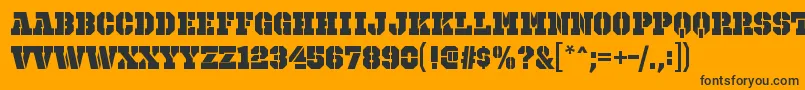 OctinprisonblRegular Font – Black Fonts on Orange Background