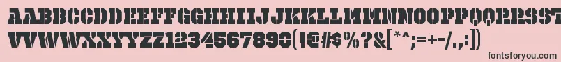 OctinprisonblRegular Font – Black Fonts on Pink Background