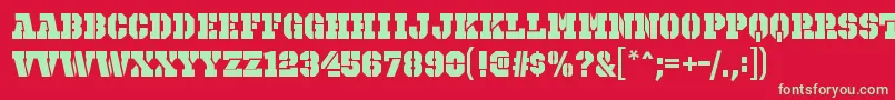 Подробнее о шрифте OctinprisonblRegular Шрифт OctinprisonblRegular – зелёные шрифты на красном фоне