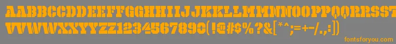 Шрифт OctinprisonblRegular – оранжевые шрифты на сером фоне