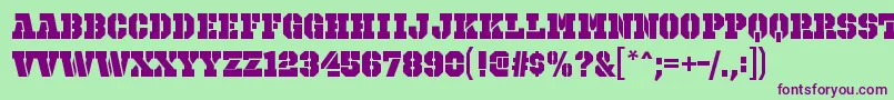 OctinprisonblRegular Font – Purple Fonts on Green Background