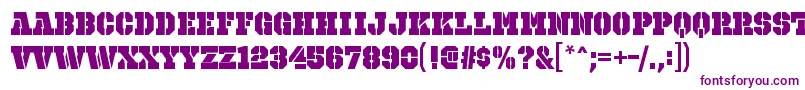 OctinprisonblRegular Font – Purple Fonts on White Background