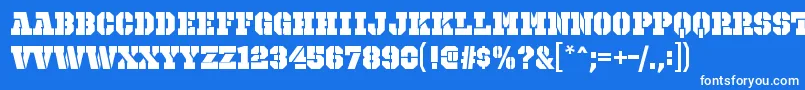 OctinprisonblRegular Font – White Fonts on Blue Background