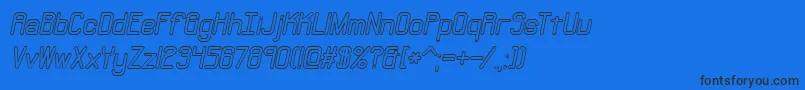 Neuralol Font – Black Fonts on Blue Background