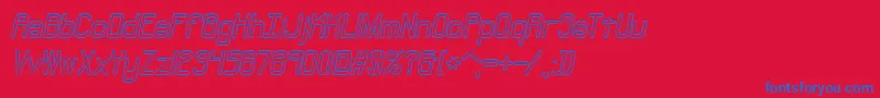 Neuralol Font – Blue Fonts on Red Background