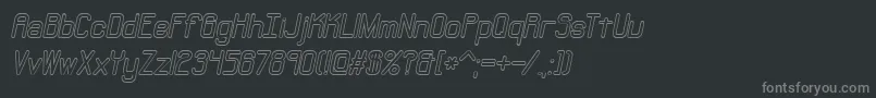 Neuralol-Schriftart – Graue Schriften auf schwarzem Hintergrund