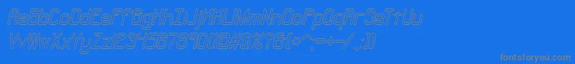 Neuralol Font – Gray Fonts on Blue Background