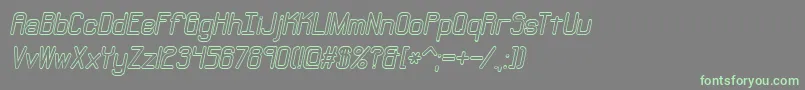 フォントNeuralol – 灰色の背景に緑のフォント