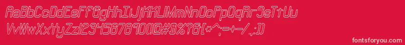 フォントNeuralol – 赤い背景にピンクのフォント