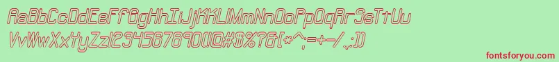 Neuralol Font – Red Fonts on Green Background