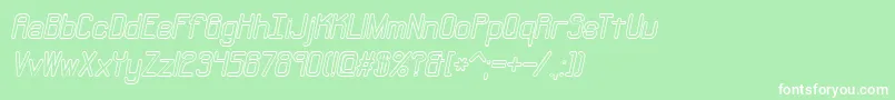 Neuralol Font – White Fonts on Green Background