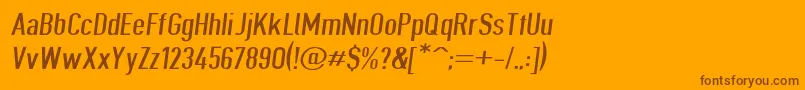 Giveahootbkextobl Font – Brown Fonts on Orange Background