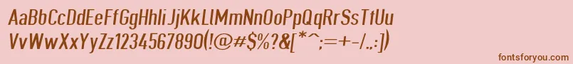 Giveahootbkextobl Font – Brown Fonts on Pink Background