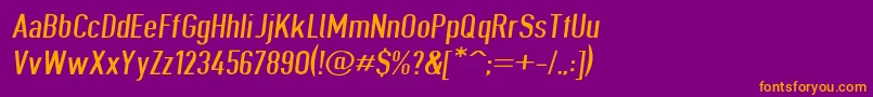 Giveahootbkextobl Font – Orange Fonts on Purple Background