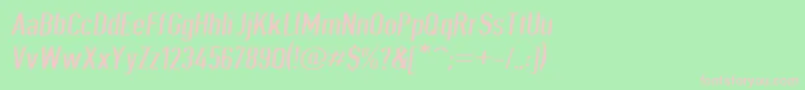 Czcionka Giveahootbkextobl – różowe czcionki na zielonym tle