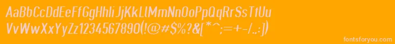 Шрифт Giveahootbkextobl – розовые шрифты на оранжевом фоне