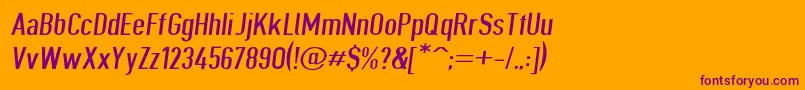 Giveahootbkextobl Font – Purple Fonts on Orange Background