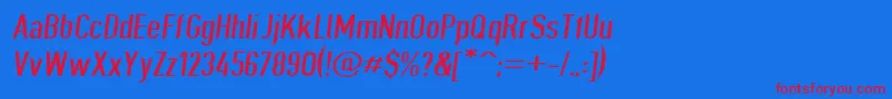 Giveahootbkextobl Font – Red Fonts on Blue Background