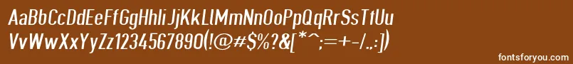 Giveahootbkextobl Font – White Fonts on Brown Background