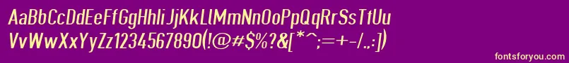 Giveahootbkextobl Font – Yellow Fonts on Purple Background