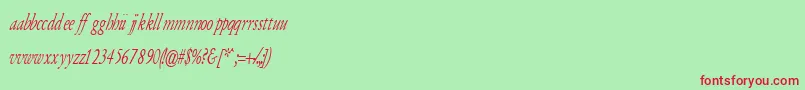 Fonte Armydi – fontes vermelhas em um fundo verde