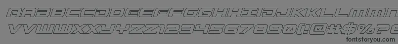 fuente Gunshipoutital – Fuentes Negras Sobre Fondo Gris