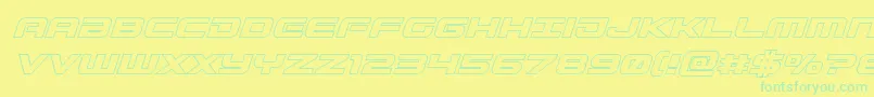 fuente Gunshipoutital – Fuentes Verdes Sobre Fondo Amarillo