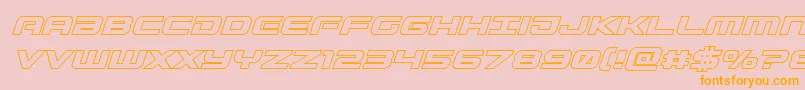 fuente Gunshipoutital – Fuentes Naranjas Sobre Fondo Rosa